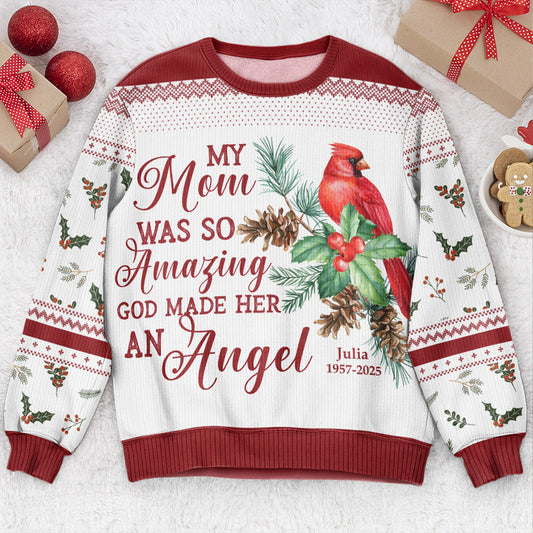 My Angels, Memorial Cardinal - Personalized Ugly Sweater