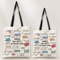 My Bad B*Tch Affirmations Bag - Gifts For Daughter, Friends, Sister, For Me Gift - Personalized Tote Bag