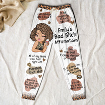 My Bad B*Tch Affirmations - Gifts For Daughter, Friend, For Me Gift - Personalized Sweatpants