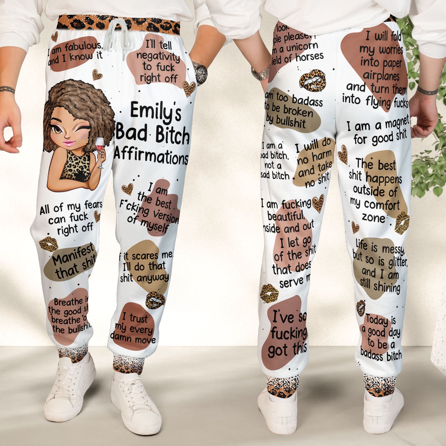 My Bad B*Tch Affirmations - Gifts For Daughter, Friend, For Me Gift - Personalized Sweatpants