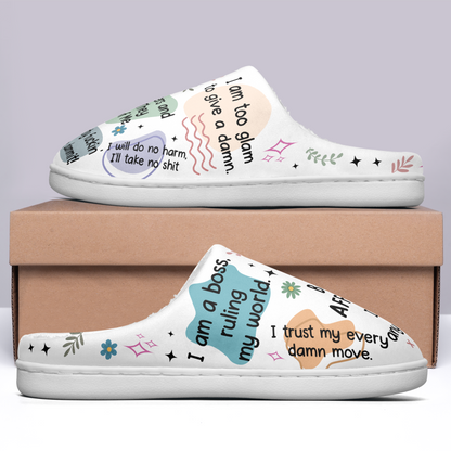 My Bad B*Tch Affirmations - Gifts For Daughter, Friends, Sister, For Me Gift - Personalized Slippers