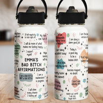 My Bad B*Tch Affirmations - Gifts For Daughter, Friends, Sister, For Me Gift - Personalized Stainless Steel Water Bottle