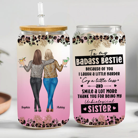 My Badass Bestie - Personalized Clear Glass Cup