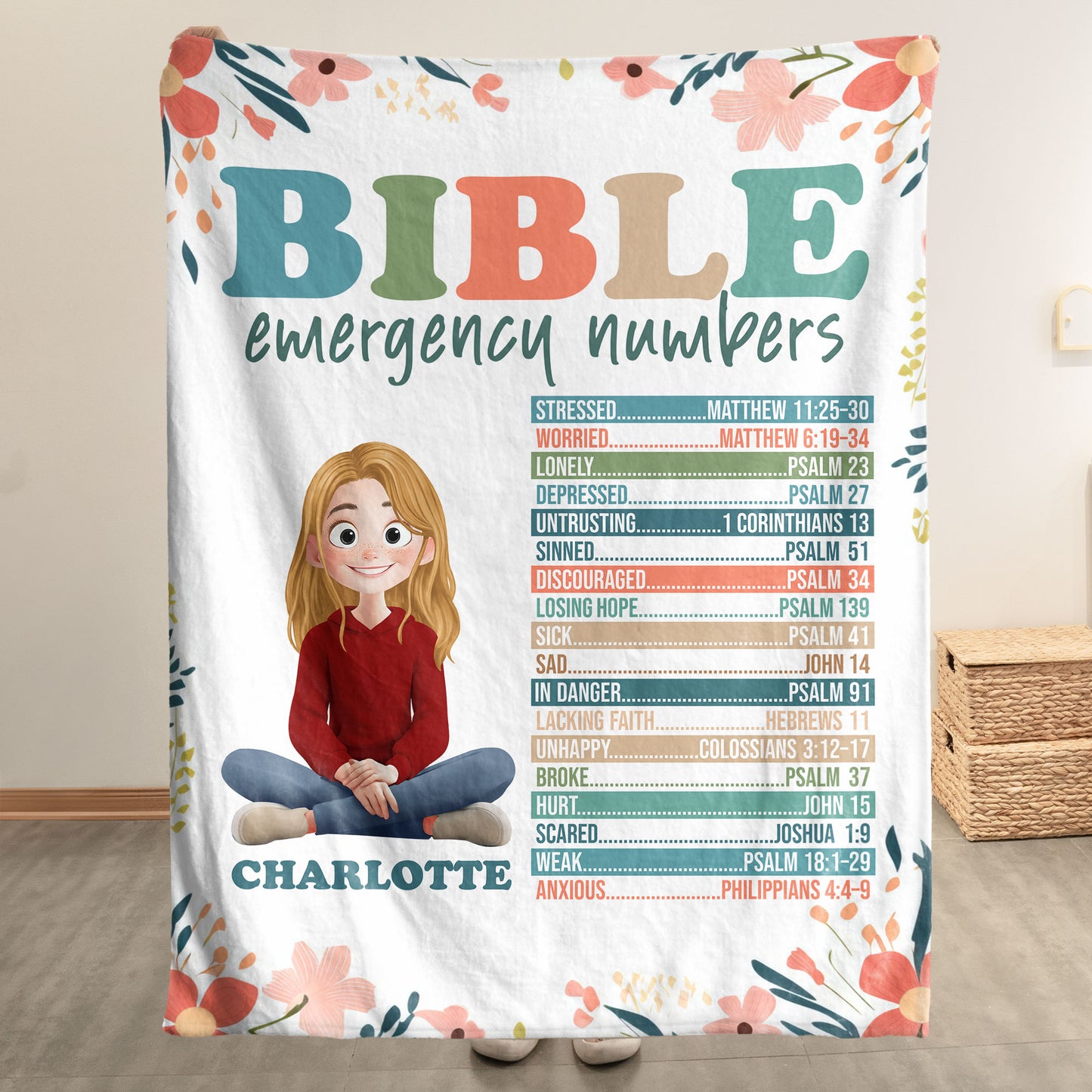 My Bible Emergency Numbers - Personalized Blanket