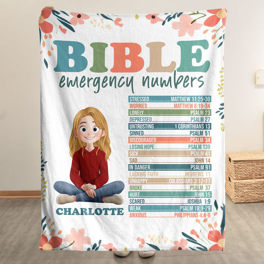 My Bible Emergency Numbers - Personalized Blanket