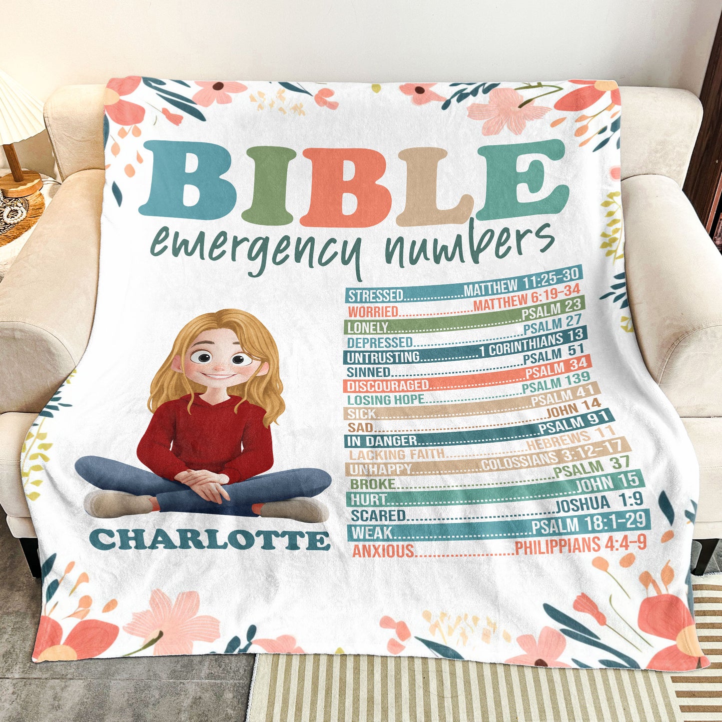 My Bible Emergency Numbers - Personalized Blanket
