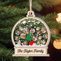 My Big Family Christmas Ornament - Personalized 3 Layered Christmas Shaker Ornament