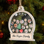 My Big Family Christmas Ornament - Personalized 3 Layered Christmas Shaker Ornament
