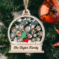 My Big Family Christmas Ornament - Personalized 3 Layered Christmas Shaker Ornament