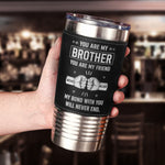 My Bond With You Will Never End - Personalized 20oz Leather Wrapped Tumbler