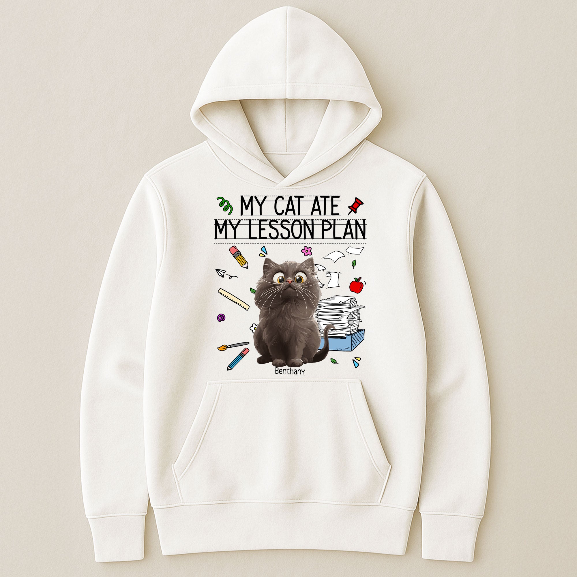 My Cat Ate My Lesson Plan Teacher Funny Gift - Personalized Shirt