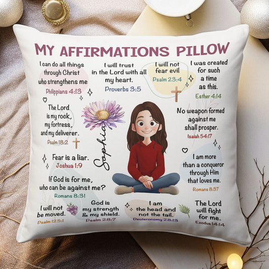 My Christian Affirmation - Personalized Pillow (Insert Included)