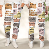 My Christian Bible Verse Affirmations - Gifts For Daughter, Women - Personalized Sweatpants