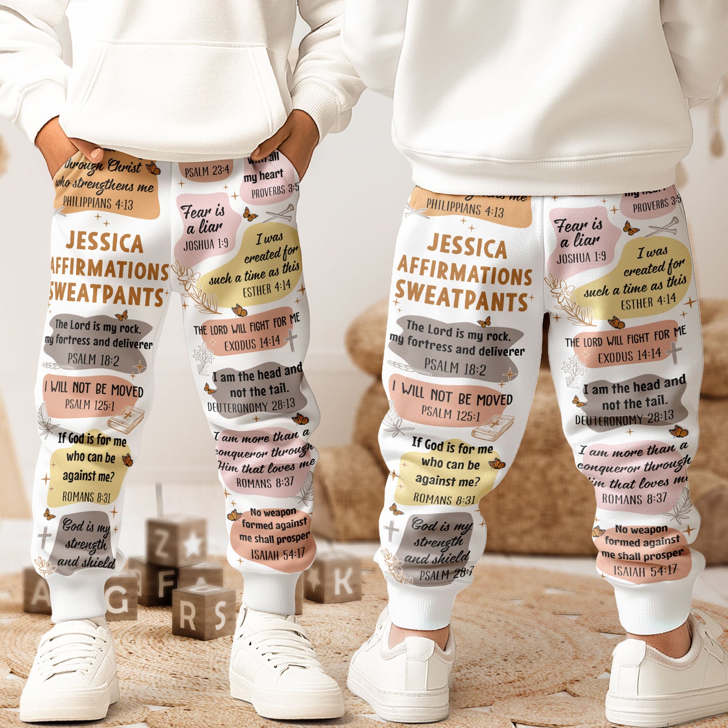 My Christian Bible Verse Affirmations - Gifts For Daughter, Women - Personalized Sweatpants