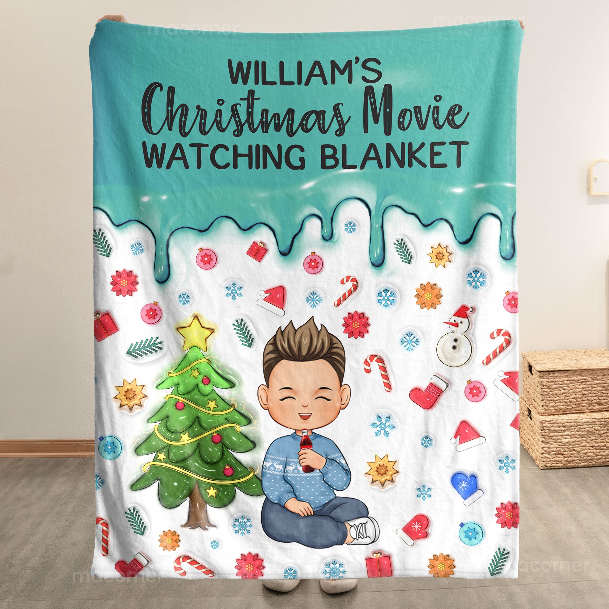 My Christmas Movie Watching Blanket - Gifts For Kids, Family, Friends - Personalized Blanket