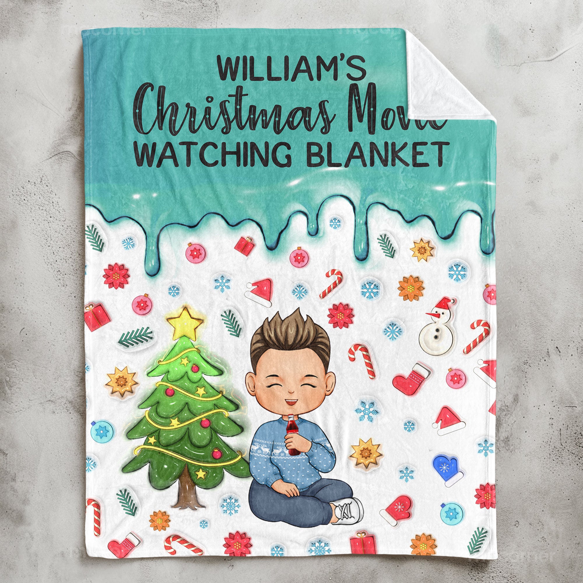 My Christmas Movie Watching Blanket - Gifts For Kids, Family, Friends - Personalized Blanket