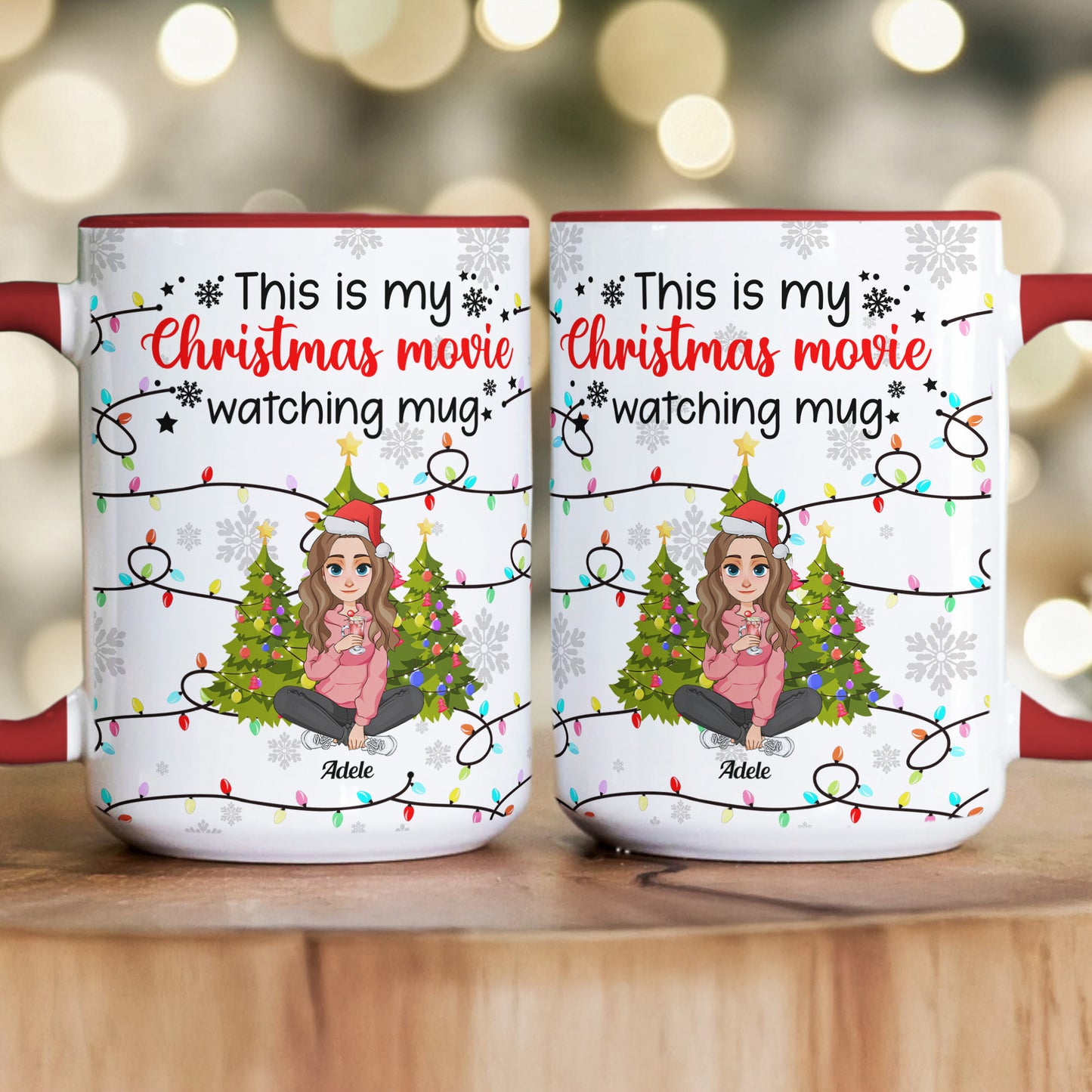 My Christmas Movie Watching Mug - Personalized Accent Mug