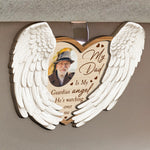 My Dad/ Mom/ Grandpa Is My Guardian Angel - Personalized Wooden Photo Car Visor Clip