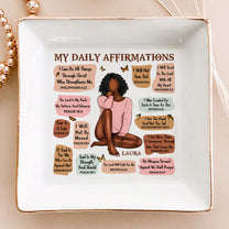 My Daily Affirmation Christian Bible Verse - Personalized Jewelry Dish