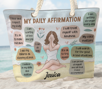 My Daily Affirmation - Personalized Beach Bag