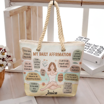 My Daily Affirmation - Personalized Beach Bag
