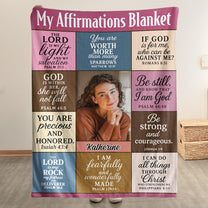 Custom My Affirmations Blanket - Personalized Photo Blanket