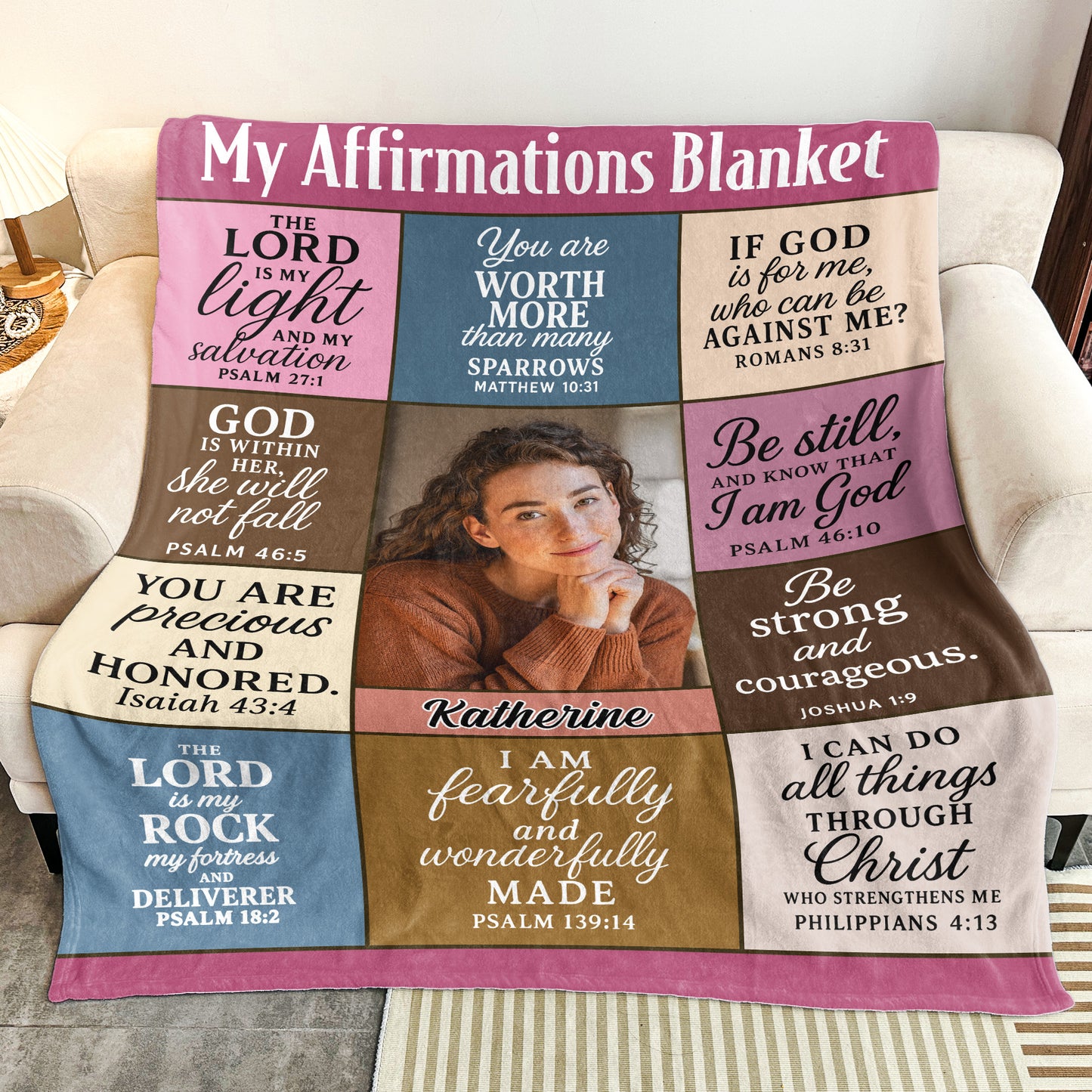 Custom My Affirmations Blanket - Personalized Photo Blanket
