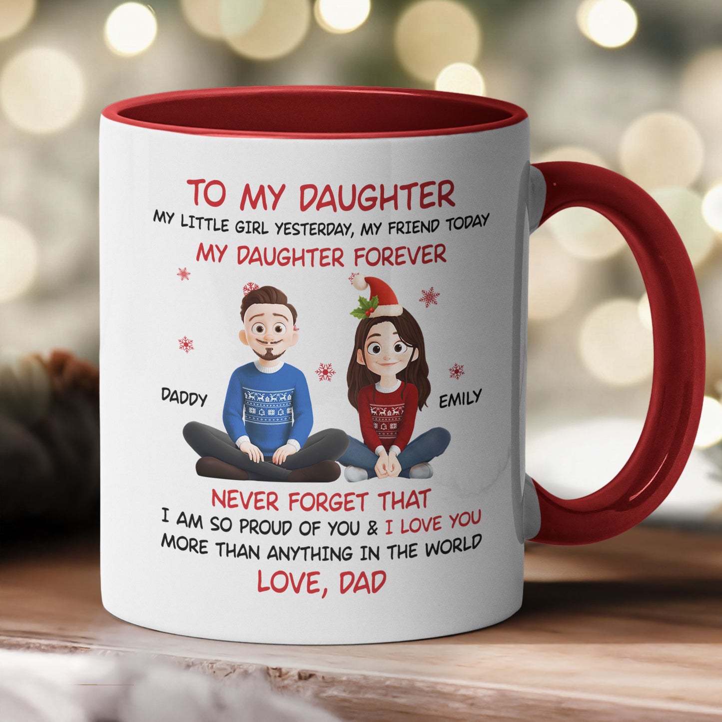 My Daughter Forever - Personalized Accent Mug