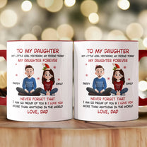 My Daughter Forever - Personalized Accent Mug