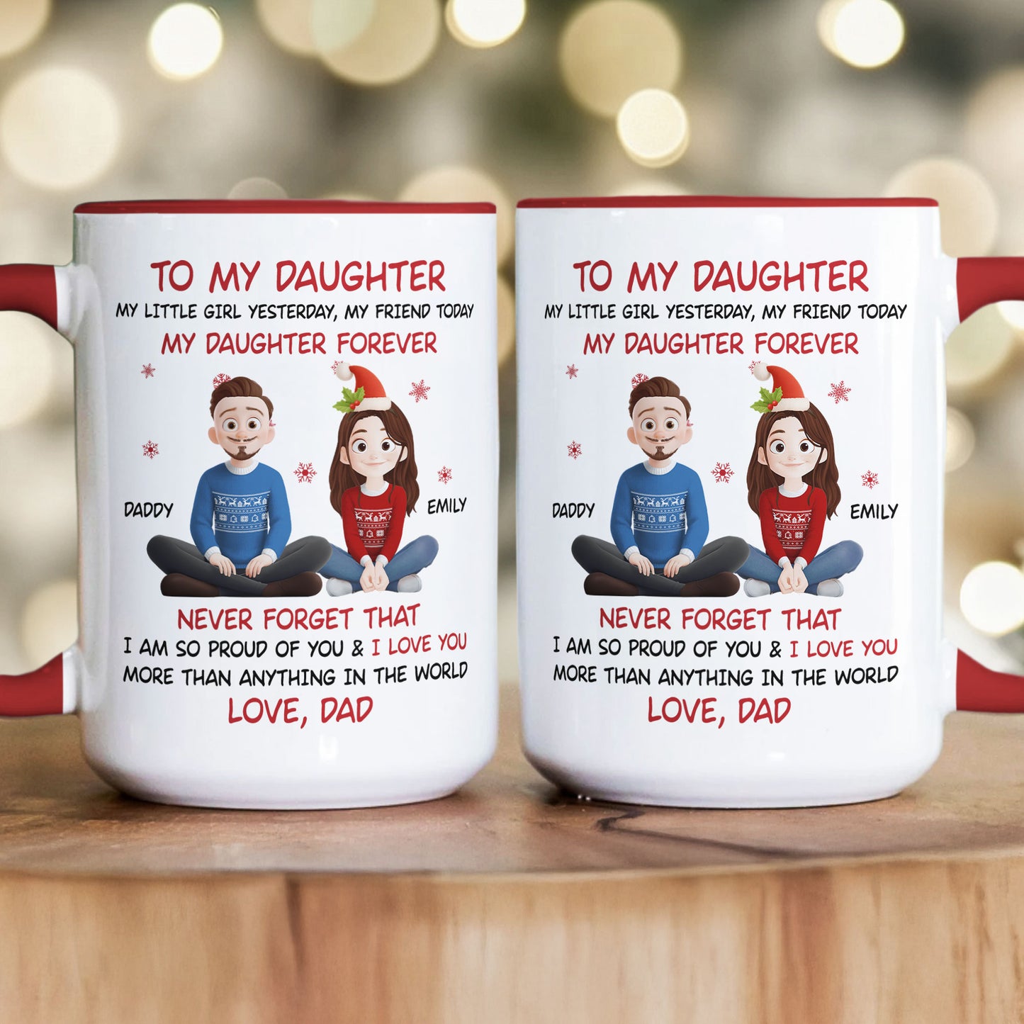 My Daughter Forever - Personalized Accent Mug