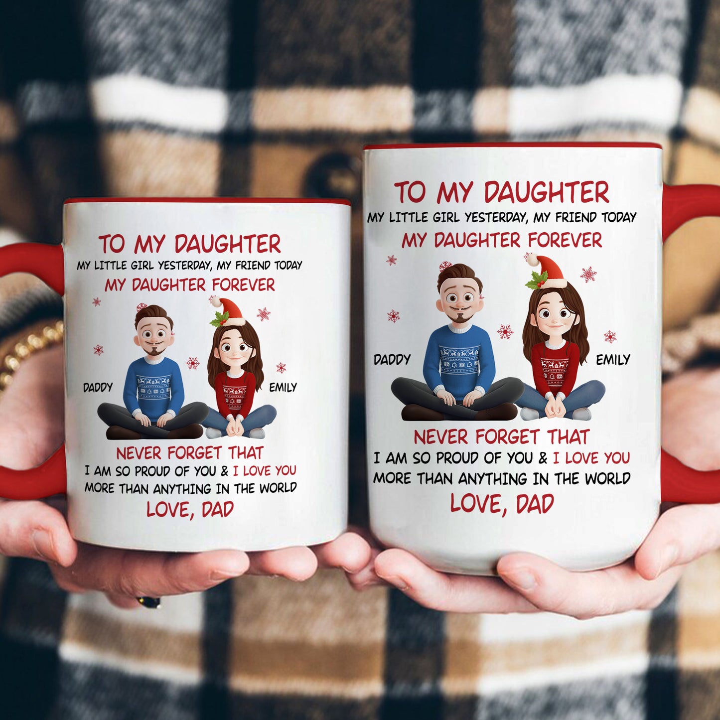 My Daughter Forever - Personalized Accent Mug