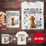 My Dog Ate My Lesson Plan Teacher Dog Mom - Custom Teacher Gift Set