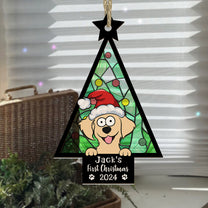 My Dog First Christmas - Personalized Suncatcher Ornament