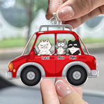My Dogs And Cats In The Car - Personalized Rear View Mirror Accessory