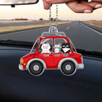 My Dogs And Cats In The Car - Personalized Rear View Mirror Accessory