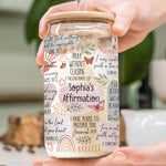 My Faith Affirmation Bible Scripture Verses - Personalized Clear Glass Cup