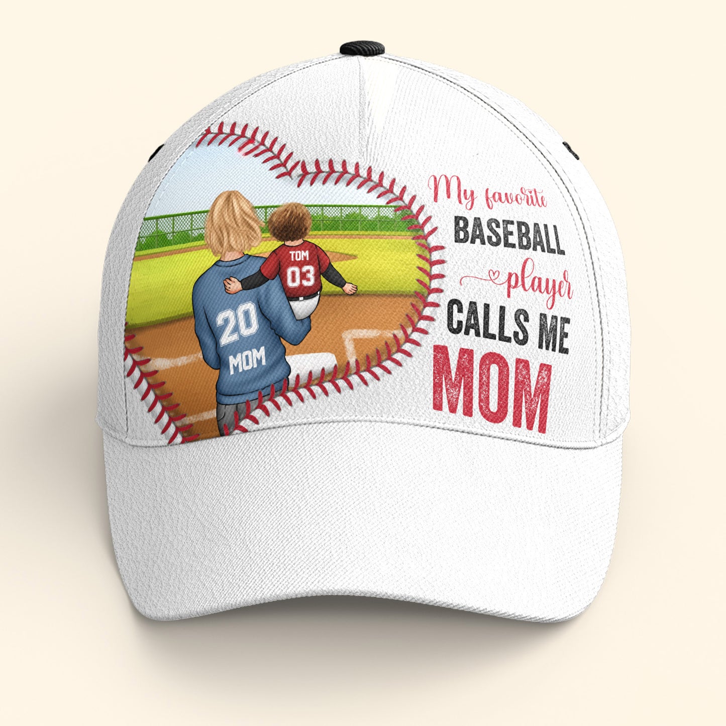 My Favorite Baseball Player Calls Me Mom - Personalized Classic Cap