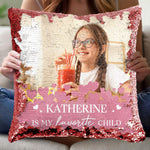 My Favorite Child - Custom Photo Sequin Pillow