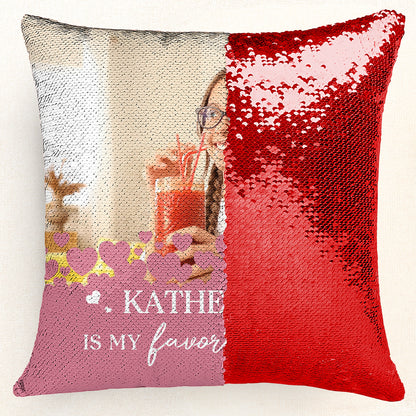 My Favorite Child - Custom Photo Sequin Pillow