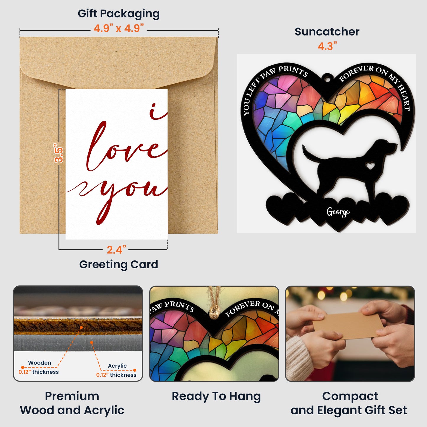 My Favorite Hello And My Hardest Goodbye - Personalized Suncatcher With Card