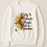 My Favorite People Call Me Grandma Leopard Sunflower - Personalized Shirt