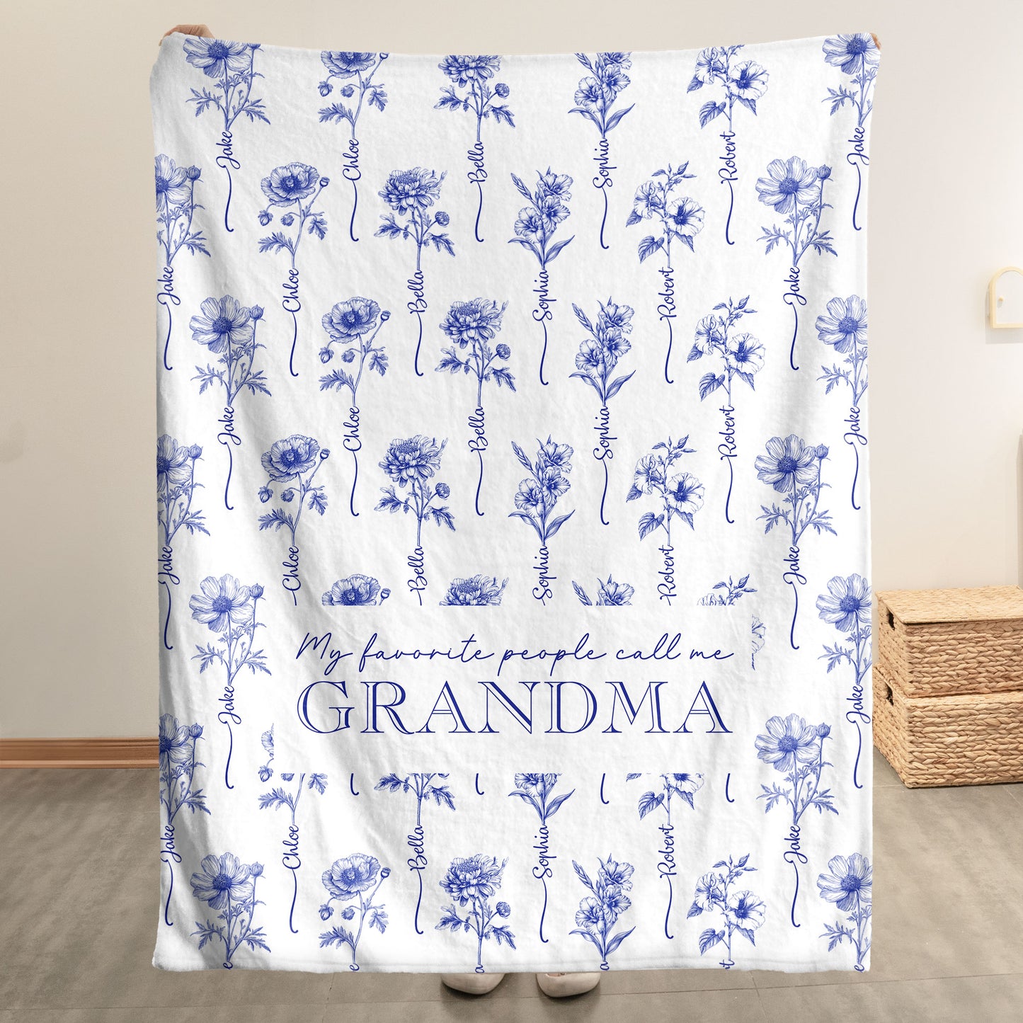 My Favorite People Call Me Grandma - Personalized Blanket