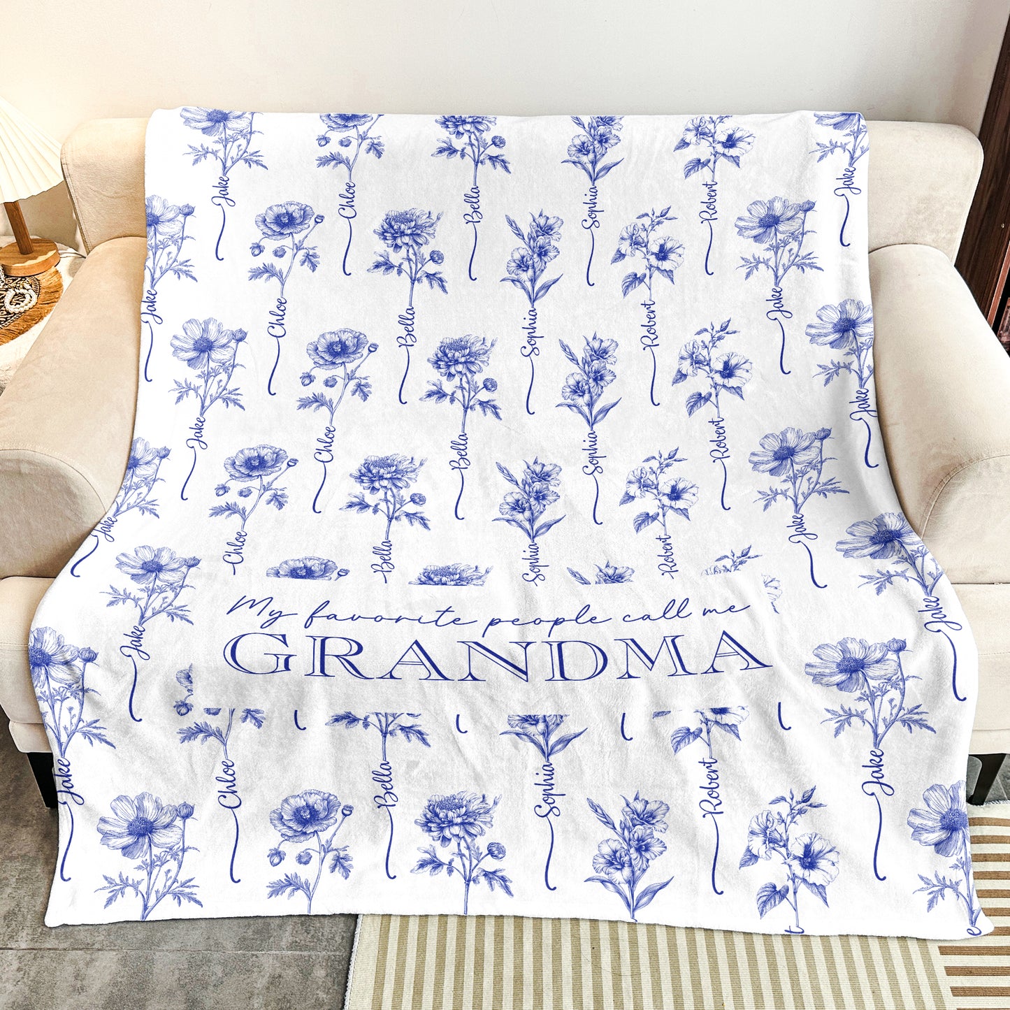 My Favorite People Call Me Grandma - Personalized Blanket