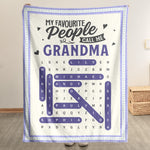 My Favorite People Call Me Grandma Word Search Puzzle - Personalized Blanket