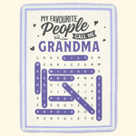 My Favorite People Call Me Grandma Word Search Puzzle - Personalized Blanket