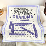 My Favorite People Call Me Grandma Word Search Puzzle - Personalized Blanket