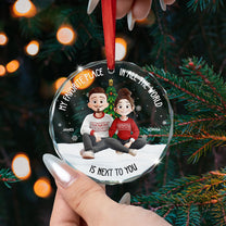 My Favorite Place In All The World - Personalized Glass Ornament