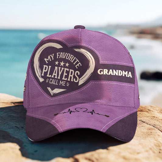 My Favorite Players Call Me Grandma - Personalized Classic Cap
