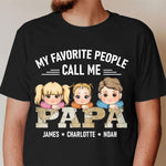 My Favourite People Call Me Papa Vintage Map Father's Day - Personalized Shirt