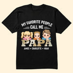 My Favourite People Call Me Papa Vintage Map Father's Day - Personalized Shirt
